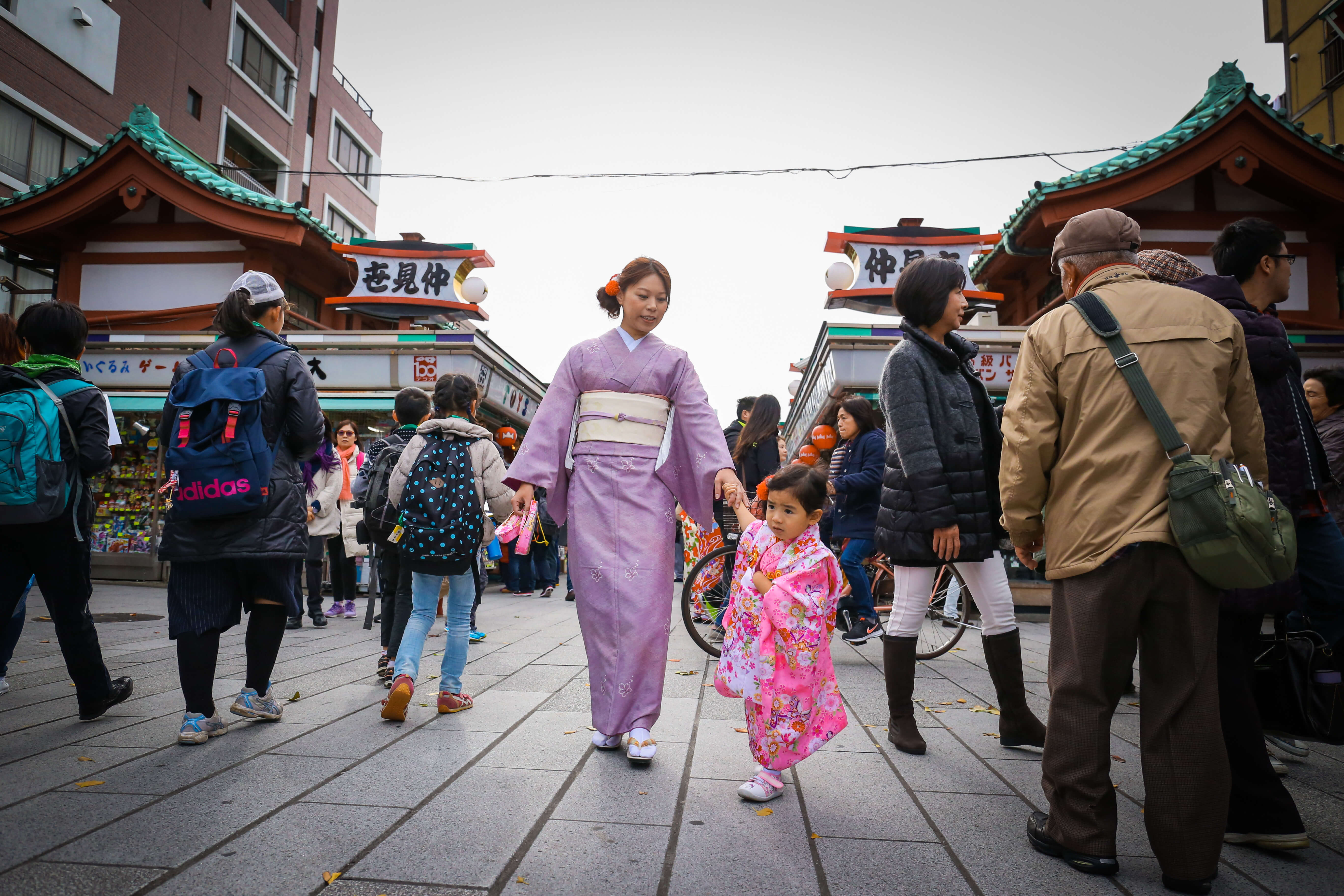 浅草で七五三リンクコーデ