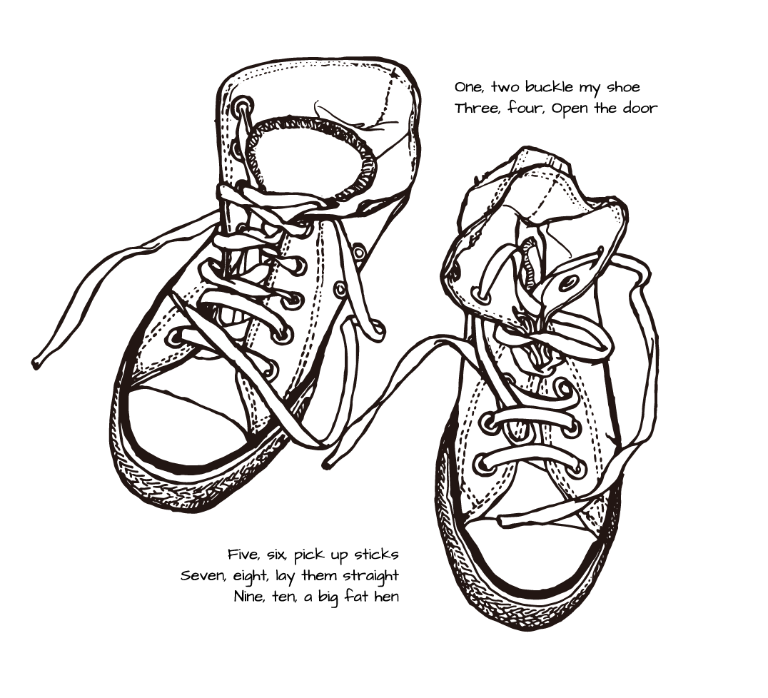 one two buckle my shoeのパパ、ママ用デザイン原画