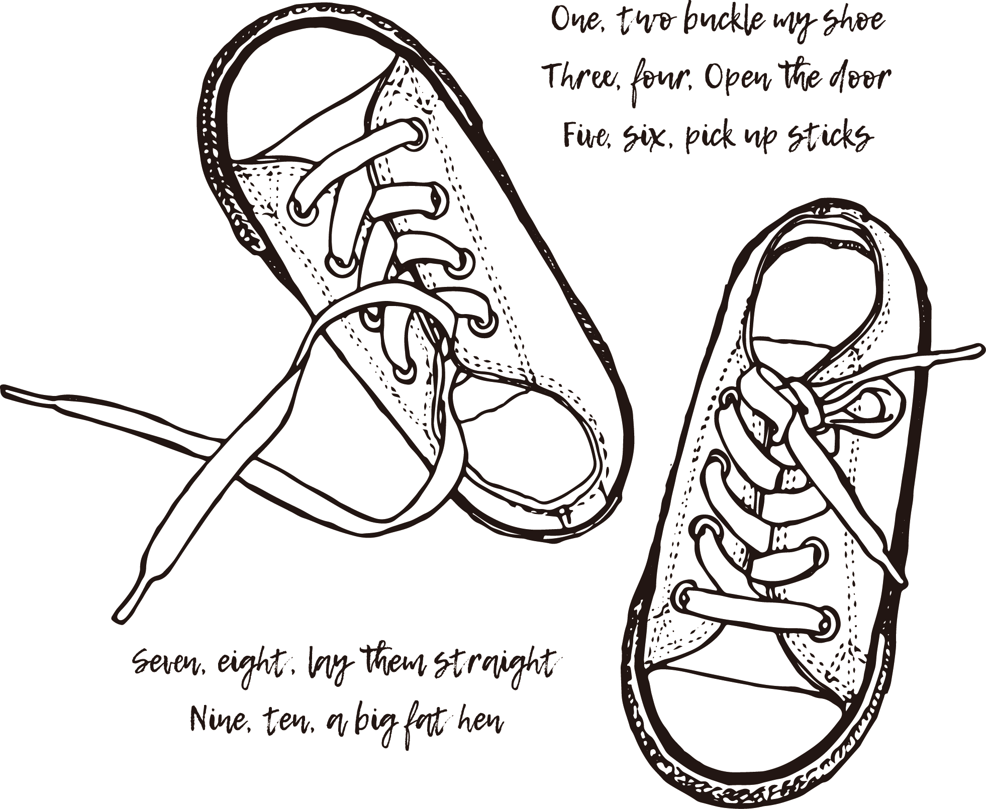 one,two,buckle,my shoesのキッズデザイン原画