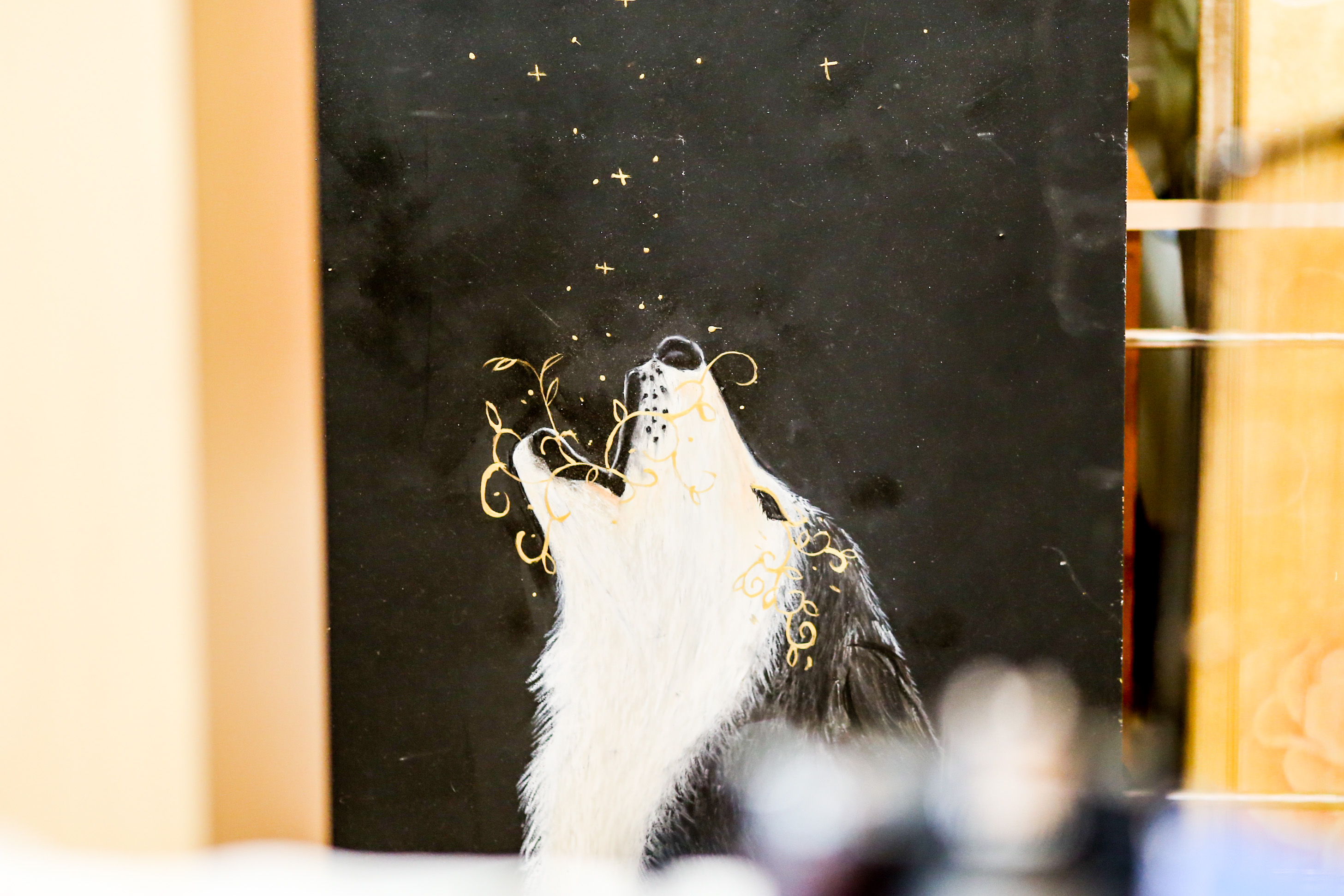 吉崎莉菜ちゃん（RINA）ちゃんが描く狼の絵