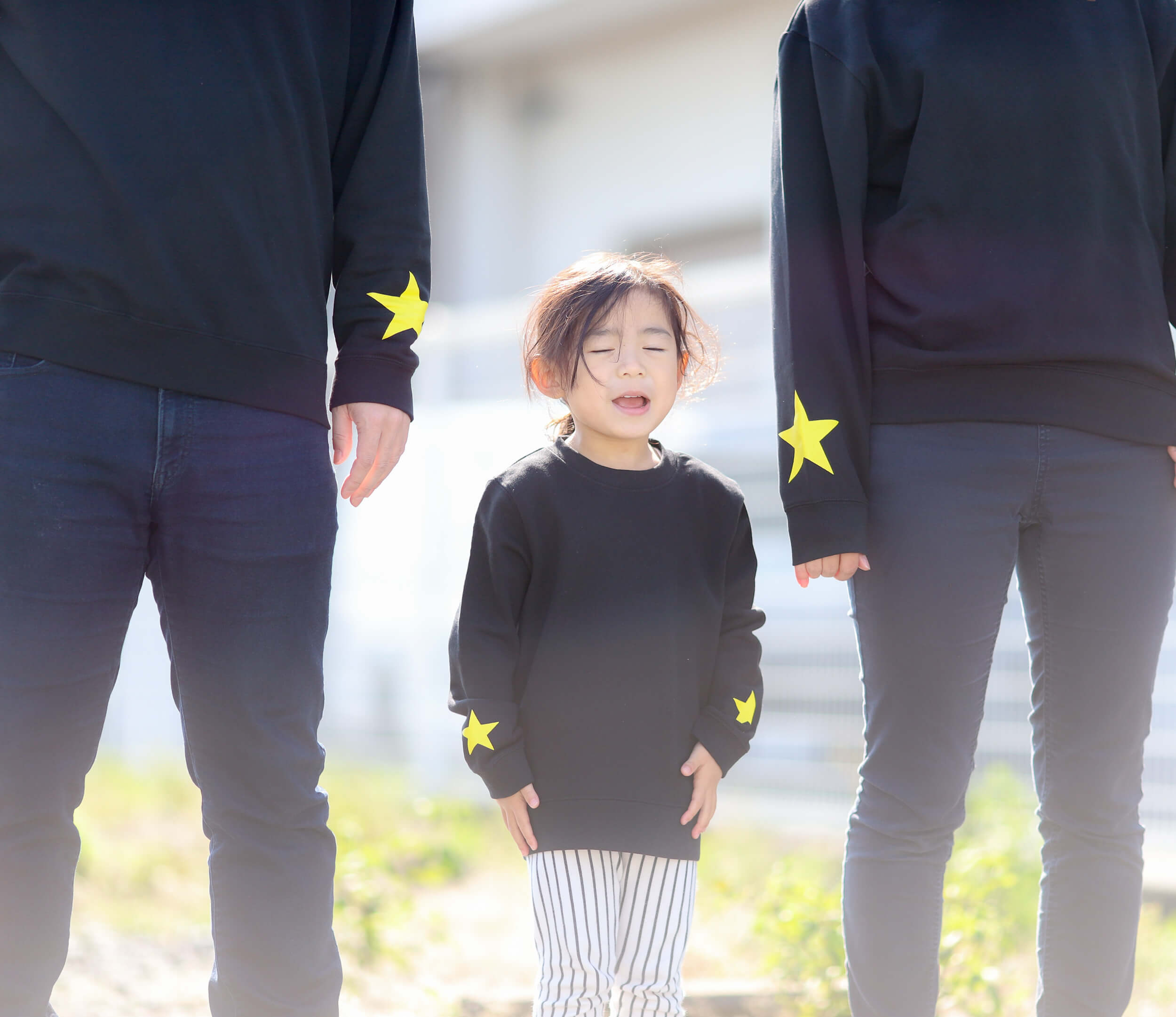 star on arm家族３人の写真